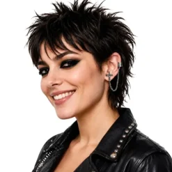 Boucle d'oreille Punk avec croix gothique