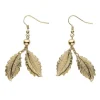 Boucles d'oreilles avec feuilles dorées de Romaine