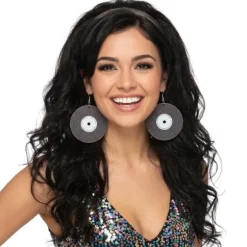 Boucles d'oreilles Disco avec vinyles