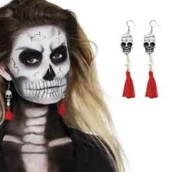 Boucles d'Oreilles Halloween - Tête de Mort
