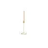 Bougeoir Design en Métal Doré sur Socle - 23 cm