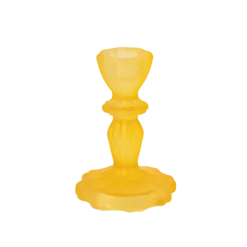 Bougeoir double en verre - Antonio - 5,5 x 8,5 cm - Couleur au choix