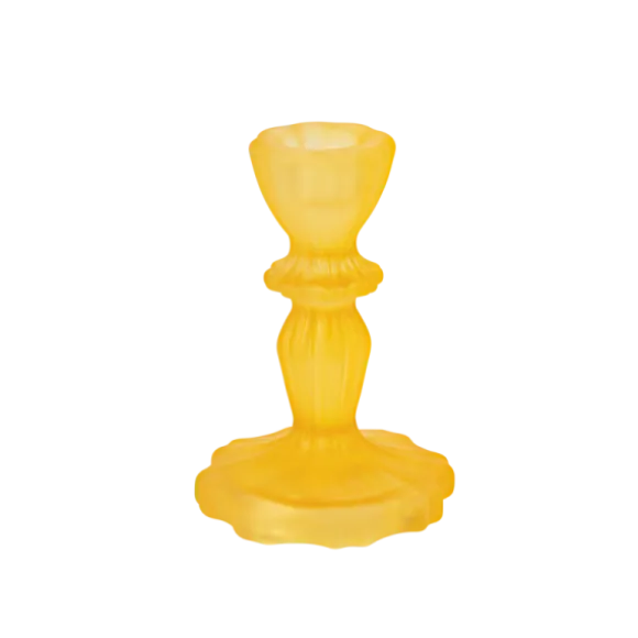 Bougeoir double en verre - Antonio - 5,5 x 8,5 cm - Couleur au choix