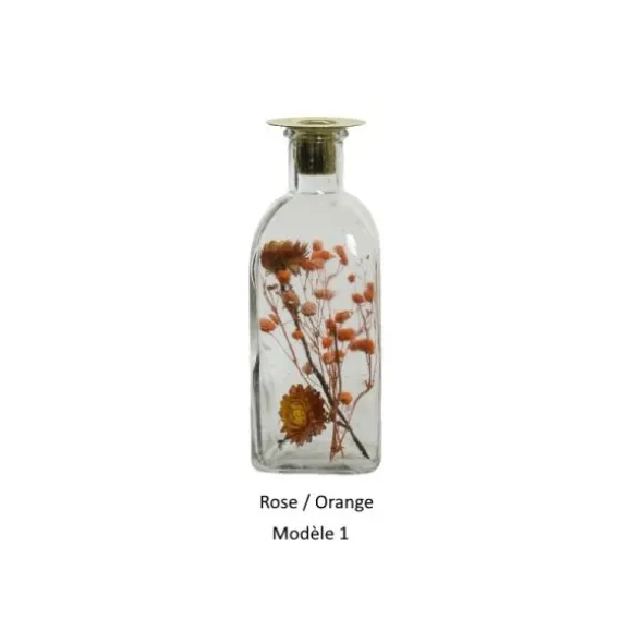 Bougeoir double en verre - Antonio - 5,5 x 8,5 cm - Couleur au choix