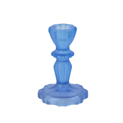 Bougeoir double en verre - Antonio - 5,5 x 8,5 cm - Couleur au choix