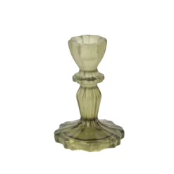 Bougeoir en verre - Astrid - 8,8 x 16,5 cm - Couleur au choix
