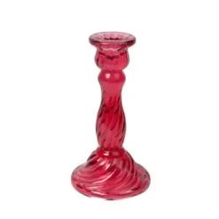 Bougeoir en verre - Astrid - 8,8 x 16,5 cm - Couleur au choix