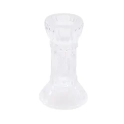 Bougeoir Flambeau en Verre - 6 x 12,5 cm - Transparent
