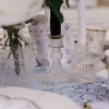 Bougeoir Garance- Verre Transparent et Liseré Or
