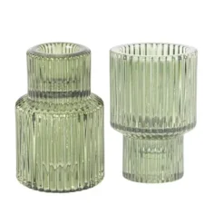 5 bougeoirs design articulés en bois - 20 x 10 x 3 cm
