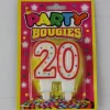 Bougie d'Anniversaire 20 ans - Coloris Divers