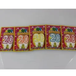 Bougie d'Anniversaire 20 ans - Coloris Divers