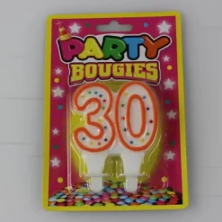 Bougie d'Anniversaire 30 ans - Divers Coloris