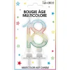 Bougie d'Anniversaire 18 Ans Multicolore
