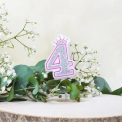 Bougie d'Anniversaire Chiffre 4 « Princesse »