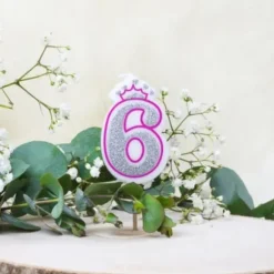 Bougie d'Anniversaire Chiffre 6 « Princesse »