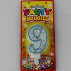 Bougie d'Anniversaire Chiffre 9 - Divers Coloris