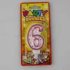 Bougie d'Anniversaire Chiffre 6 - Divers Coloris