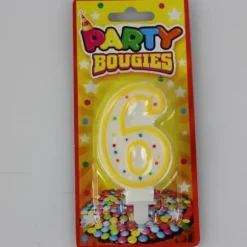 Bougie d'Anniversaire Chiffre 7 - Divers Coloris