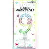 Bougie d'Anniversaire chiffre 9 Multicolore