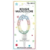 Bougie d'Anniversaire chiffre 0 Multicolore