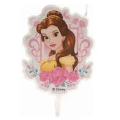 Bougie d'anniversaire 2D - Belle - Princesses Disney - 7,5 cm