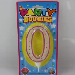 Bougie d'Anniversaire Géante Chiffre 0 - Divers Coloris