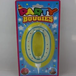 Bougie d'Anniversaire Géante Chiffre 0 - Divers Coloris
