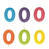 Bougie d'Anniversaire Pailletée - Chiffre 0  - Couleur au Choix