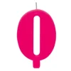 Bougie d'Anniversaire Scintillante Chiffre 0 – Rose Fuchsia