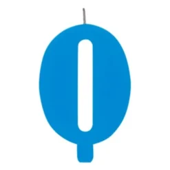 Bougie d'Anniversaire Scintillante Chiffre 0 - Turquoise