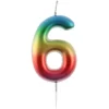 Bougie en forme de chiffre pour anniversaire - 9 cm - Collection Anni' Festy - Âge au choix