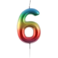 Bougie en forme de chiffre pour anniversaire - 9 cm - Collection Anni' Festy - Âge au choix