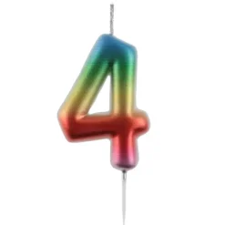 Bougie en forme de chiffre pour anniversaire - 9 cm - Collection Anni' Festy - Âge au choix
