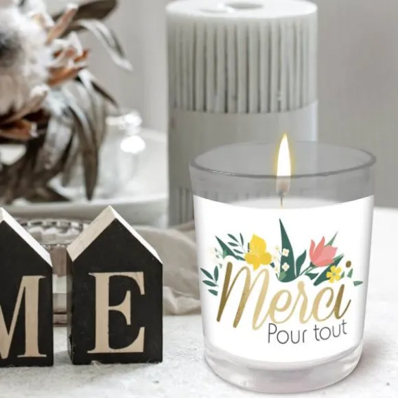 Bougie en Verre - Merci pour tout