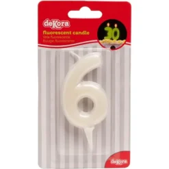 Bougie Fluorescente Chiffre 6