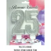 Bougie géante "25" - Argenté