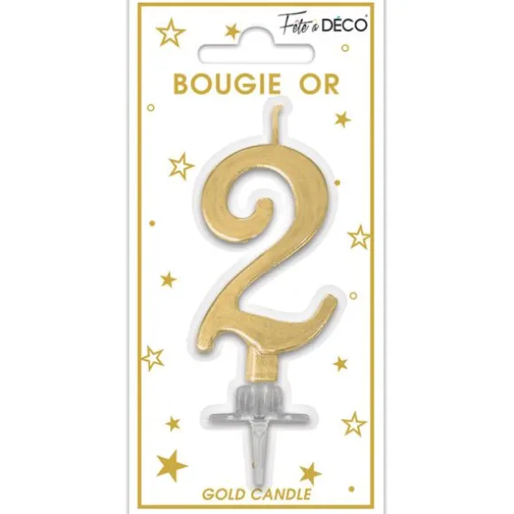 Bougie géante multicolore pour anniversaire - 11 cm - Chiffre au choix