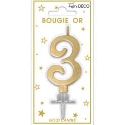 Bougie géante multicolore pour anniversaire - 11 cm - Chiffre au choix