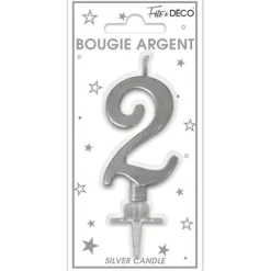 Bougie géante multicolore pour anniversaire - 11 cm - Chiffre au choix