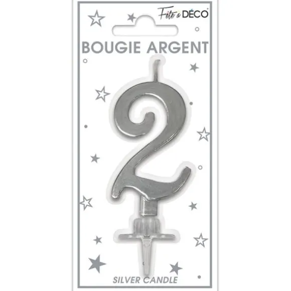 Bougie géante multicolore pour anniversaire - 11 cm - Chiffre au choix
