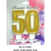 Bougie géante "50" - Or