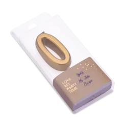 Bougie graphique en forme de chiffre sur pic - Rose Gold - 7 cm - Chiffre au choix