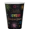 Bougie "Joyeux Anniversaire" - Collection Festicolor - Couleur au choix