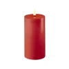 Bougie LED rustique en cire et avec timer - 15 cm - Couleur au choix
