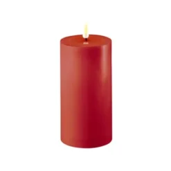 Bougie LED rustique en cire et avec timer - 15 cm - Couleur au choix