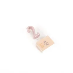 Bougie métallisée en forme de chiffre sur pic - Rose Gold - 4,3 cm - Chiffre au choix