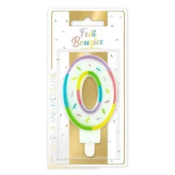 10 bougies argentées avec bobèche - 7,5 cm