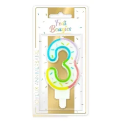 10 bougies argentées avec bobèche - 7,5 cm