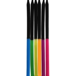 12 bougies bicolores pour anniversaire - Collection Festicolor - Couleur au choix